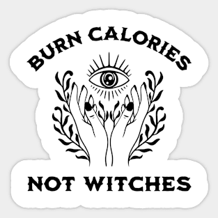 Funny Witch Pagan Workout Sport Gym Weight Loss Sticker